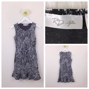 Stitch Fix RD Style Ruffle Hem Bodycon Mini Dress Size S